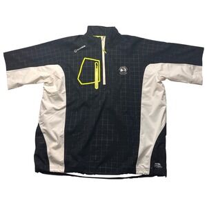Sunice Pebble Beach Golf Rain Jacket Shirt Mens XXL Zephal Waterproof 1/4 Zip